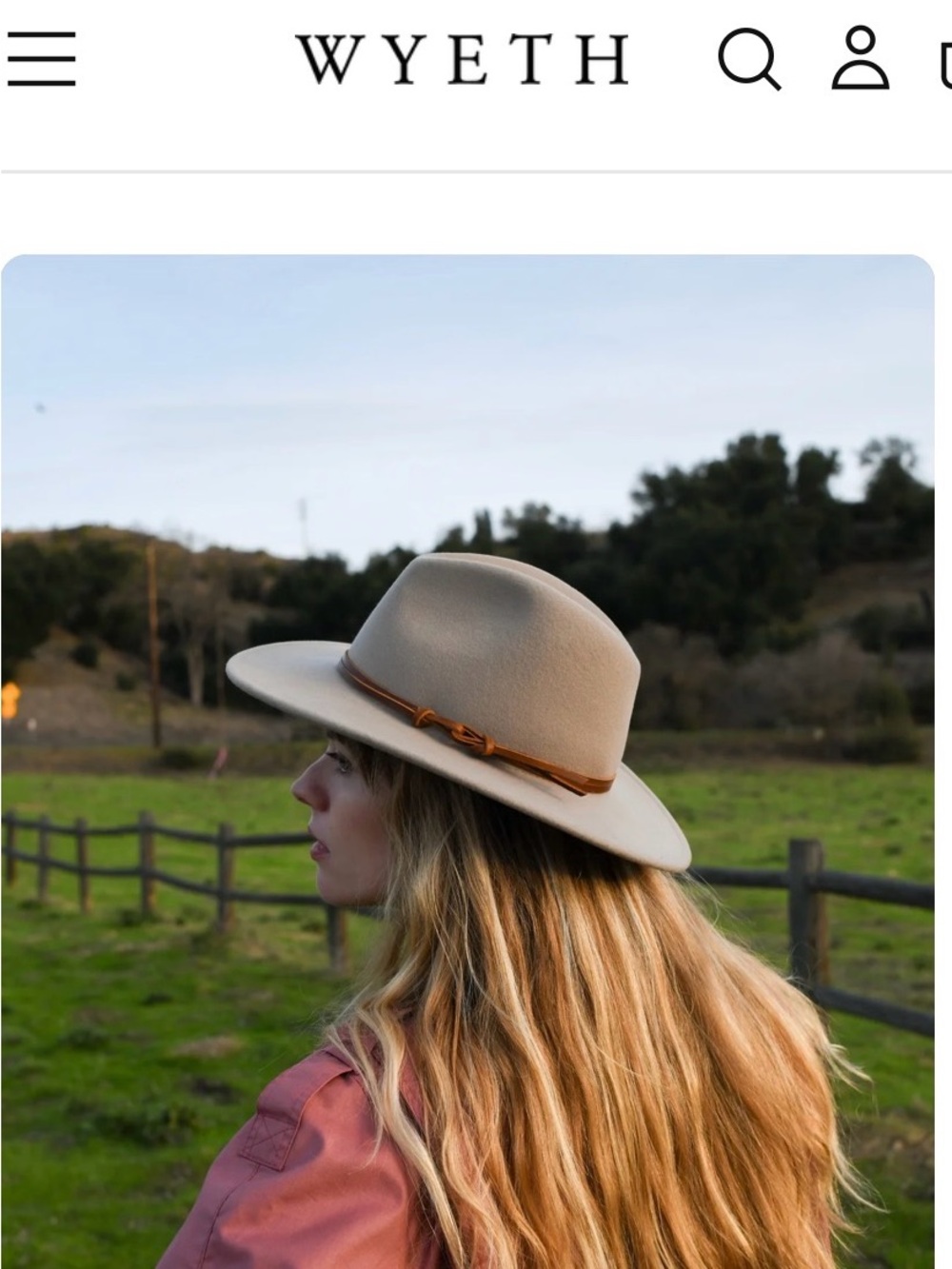 Wyeth wool  Felt Rancher Hat with Leather Band - taupe